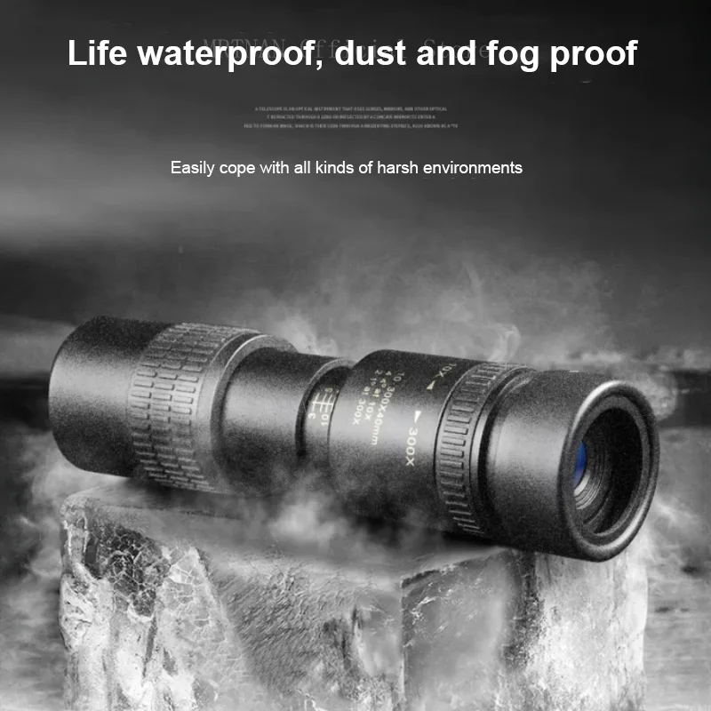 10-300X Zoom Powerful Monocular Long Range Professional Binoculars Telescope High Quality BAK4-Prisms Portable for Camping 4