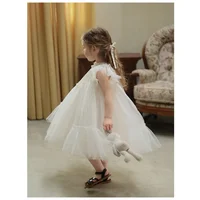 HoneyCherry Girls Handmade Splicing Fluffy Gauze Princess Dress Summer New Foreign Dresses Party Dress for Kids Girl 5