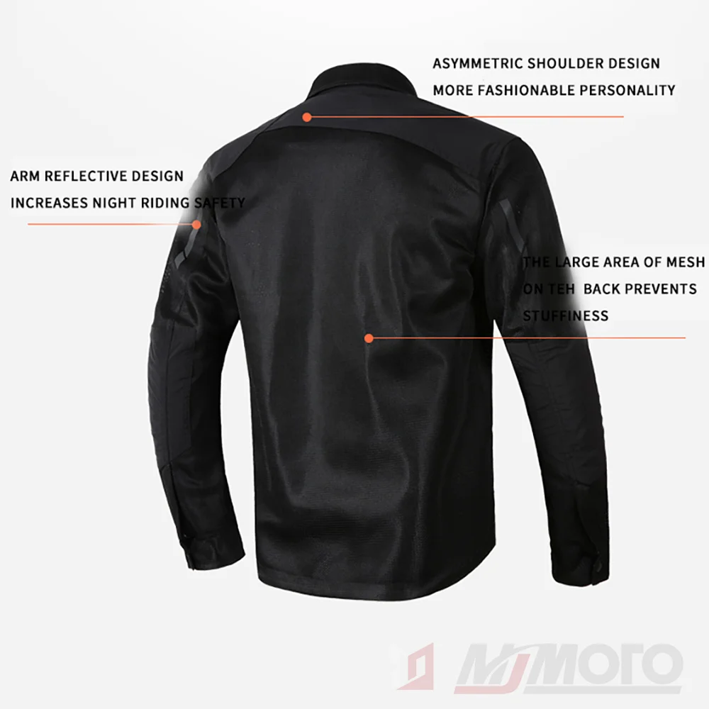 Summer Motorcycle Cycling Jacket Men Women Breathable Mesh Motocross Jacket With CE Protection Pads Motorbike Lightweight