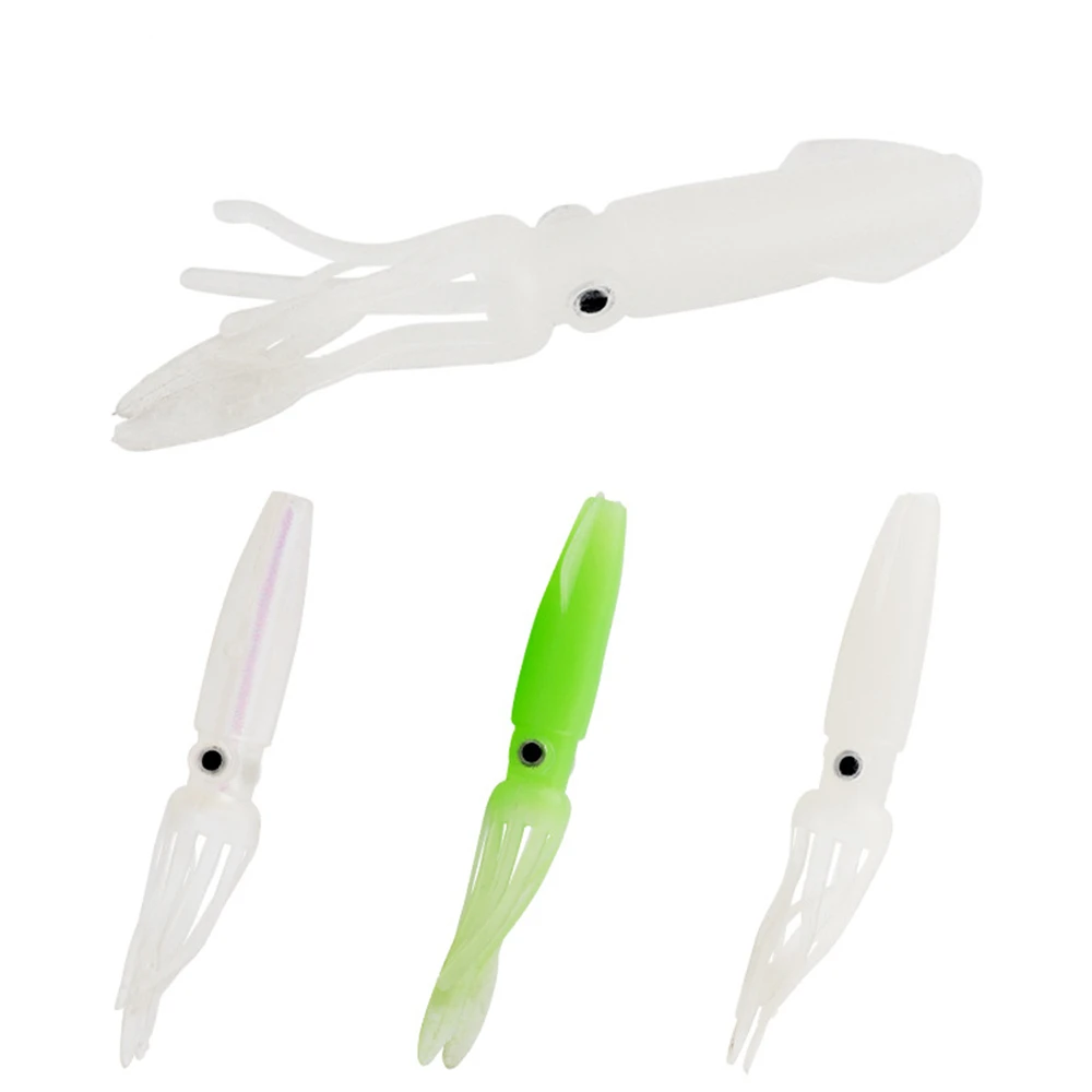 

10cm 8.6g Glow Fishing Squid Soft Lure Luminous Octopus Sea Fishing wobbler Bait Squid Jigs Fishing Tuna Lure