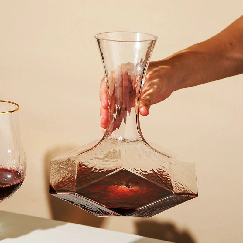 Irregular Wine Decanter Creativity 1450ml Decanter Dispenser Crystal Glass Wine Aerator Mirror Jug Gift Bar Decor Art Glassware