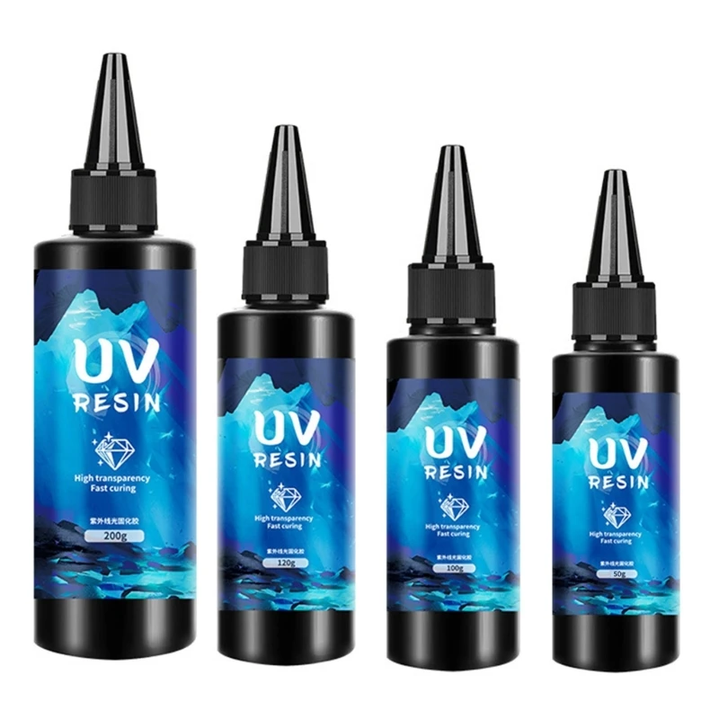 

UV Resin 50/100/120/200g Curing Solar Cure Sunlight Activated Hard Quick Drying Jewelry Making Craft F0T5