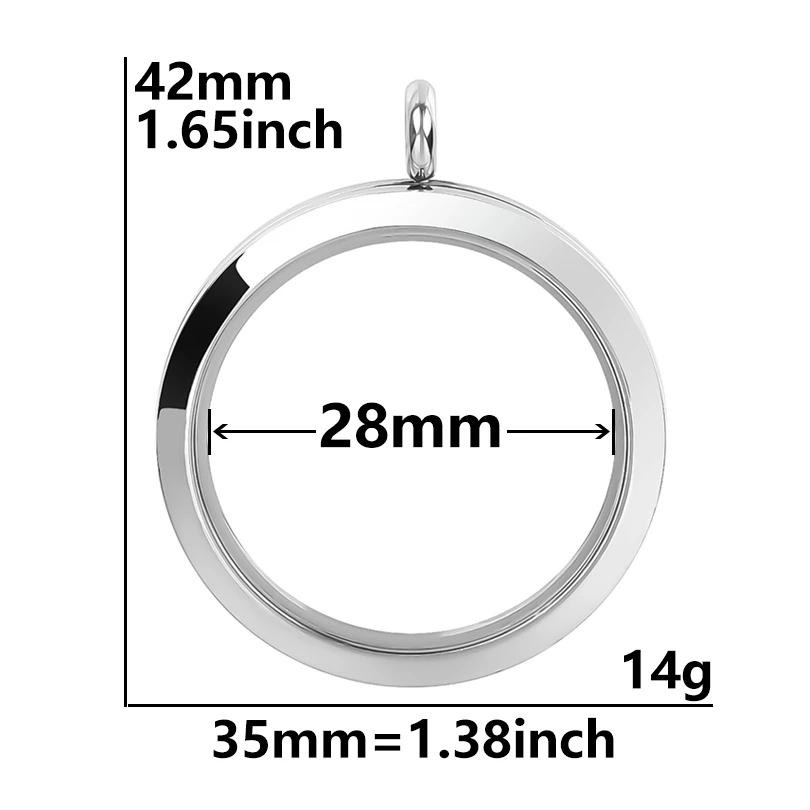 10 Stück Edelstahl Runde Reliquienbehälter Medaillons für Einäscherungsasche, Glas-Münzanhänger, Reliquienanhänger zum Basteln – Detail 3