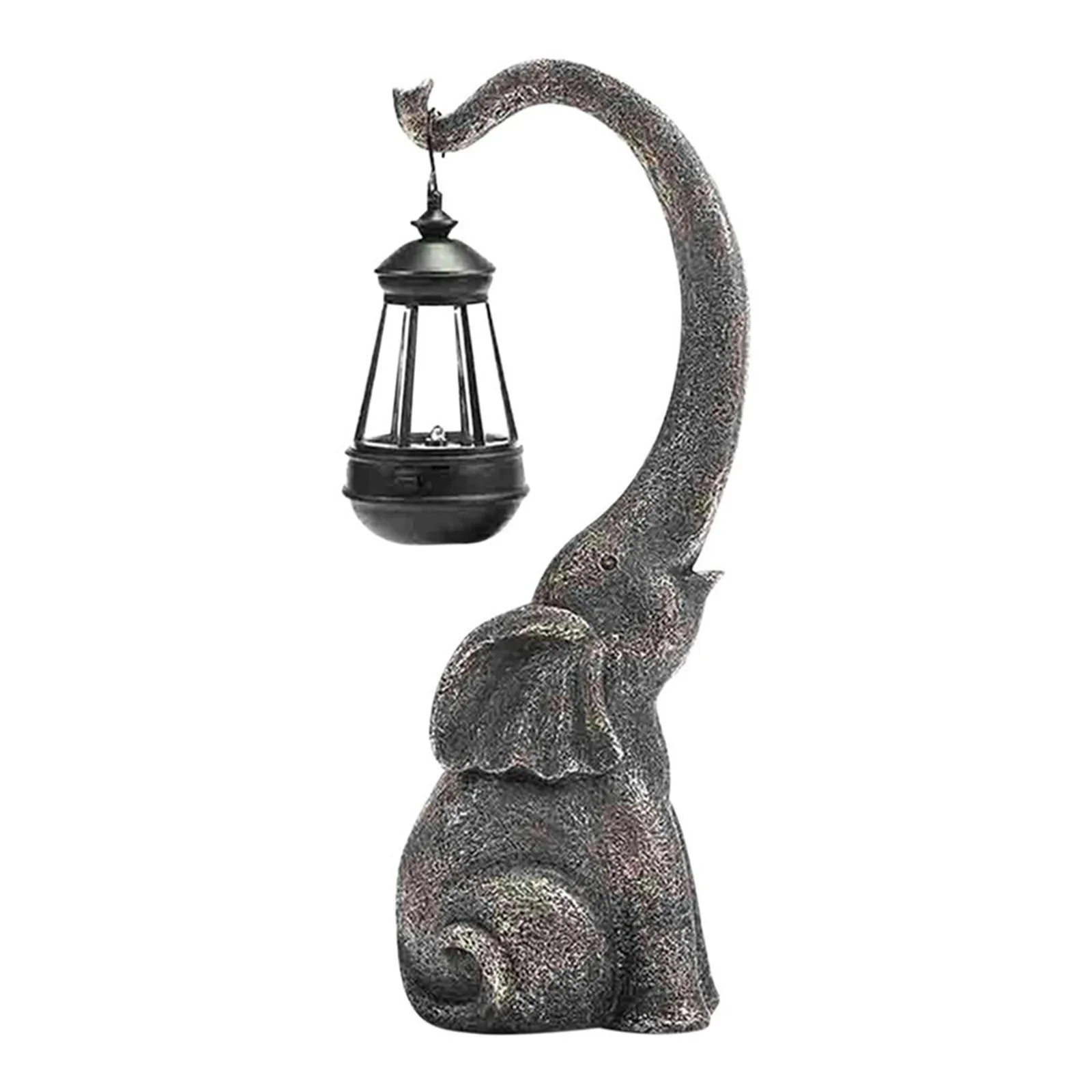 

Vintage Style Solar Lights Elephant Garden Decor with Soft Warm Light Eco friendly and Durable Outdoor Ornament