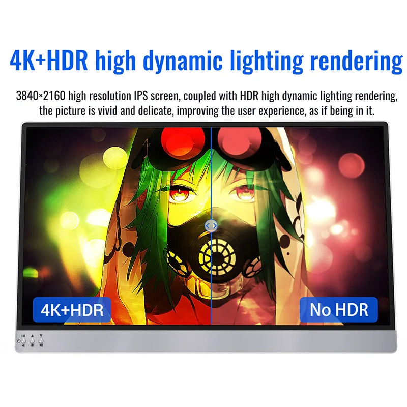 ޴  HDMI C Ÿ IPS ̹ HDR ÷ Ʈ , PC PS4 PS5 Xbox ġ ޴, 4K 3840x2160, 13.3 ġ