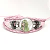 Melanie Martinez Fairy Girl Y2K Pink Leather Bracelet Glass Cabochon Button Multilayer Bangles Wristband Gift 2