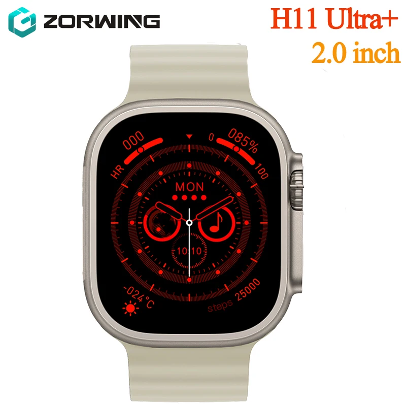 New H11 Ultra+ Plus 2.0 Inch Smart Watch 49mm Men Series 8 Nfc Wireless Charging Bluetooth Call