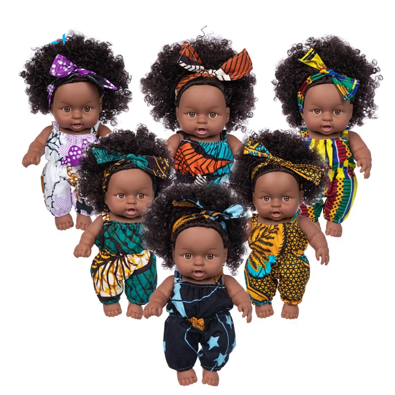 2022 New 20cm African Doll Christmas Best Gift For Baby Girls Black Toy Mini  Cute Explosive Hairstyle Doll Children Girls - Dolls - AliExpress