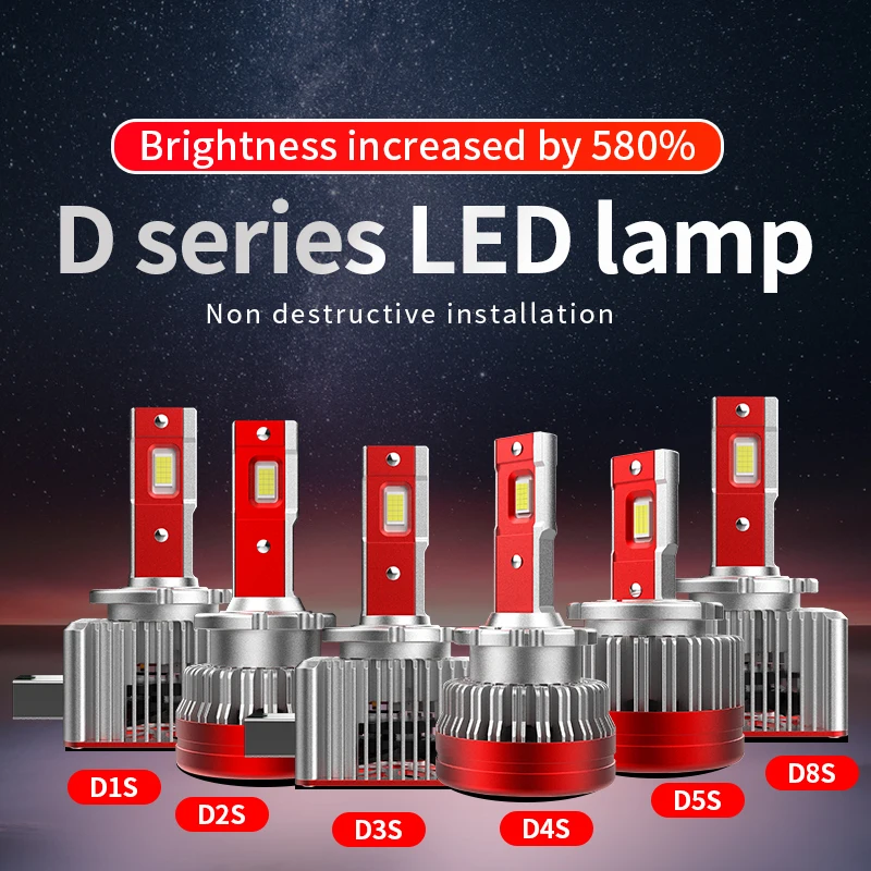 80000lm D1s D3s Led D2s D4s D5s D8s Led Canbus Phares Hid D1r D2r