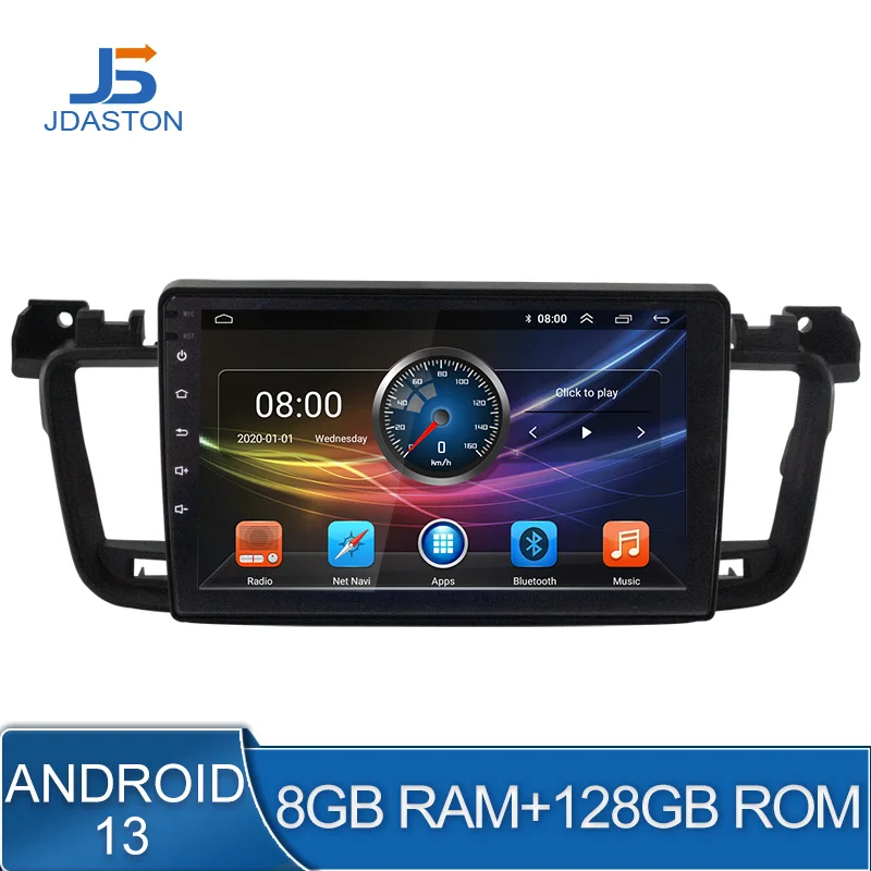 

JDASTON Android 13 Car multimedia Player For PEUGEOT 508 2011-2018 GPS Navigation 1 Din Car Radio Stereo DSP Carplay Audio Video