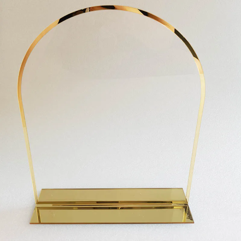 Acrylic Blank Arch Wedding Sign Mirror Frame Empty Table Sign Acrylic Table Wall Decoration