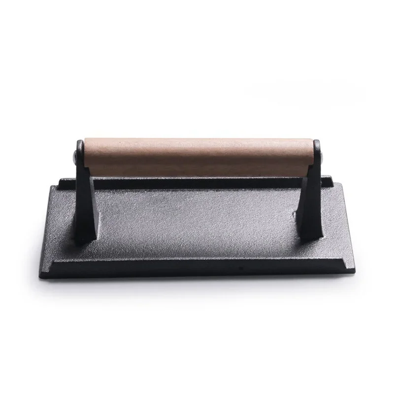 Cast Iron Rectangular Meat Press for Flat Top Grill
