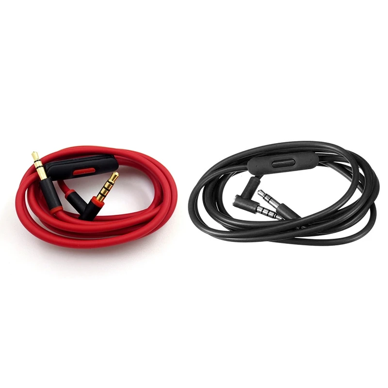 Le Migliori Offerte 2X Cavo Audio Per Conversazione Remota Per Cuffie Beats Studio, Executive, Mixer, Solo Hd, Wireless E Pro (Nero + Rosso E Nero)