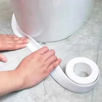 1 rotolo di nastro antimuffa e impermeabile da cucina, fessura per lavello da cucina e da bagno a prova di umidità, bellissimo adesivo per wc con cuciture, Co 1