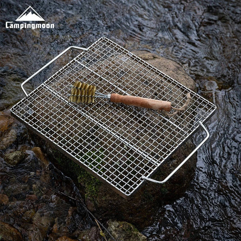 CAMPINGMOON SJ-16 Brass Wire Barbecue Cleaning Oven Mesh Cleaning Pot Washing Barbecue Grill Long Handle Tool Brush