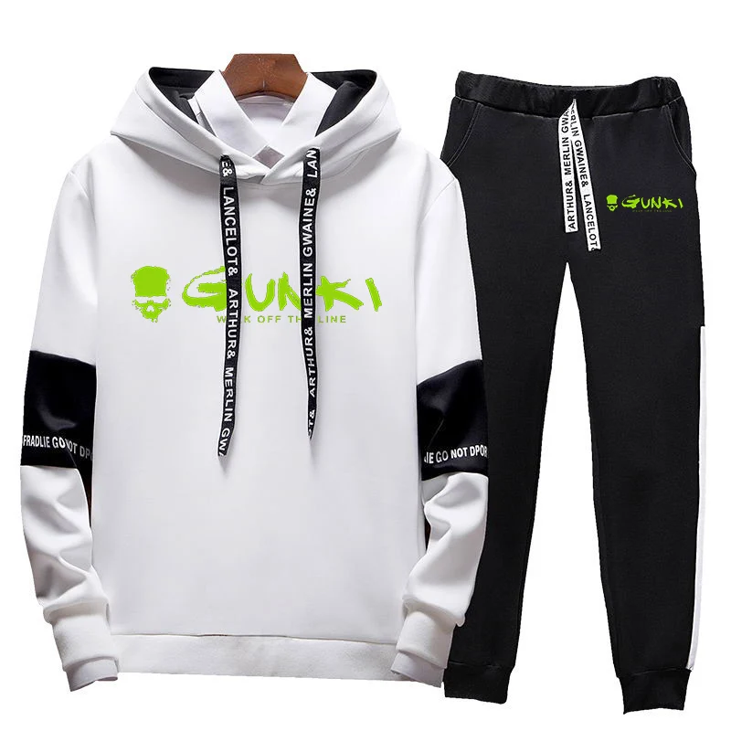 2024 Newest Gunki Men Tracksuit Two Piece Sets Man Hooded Sweatshirts Pullover Autumn Jogging Suit Men Hoodies Men Clothing 6