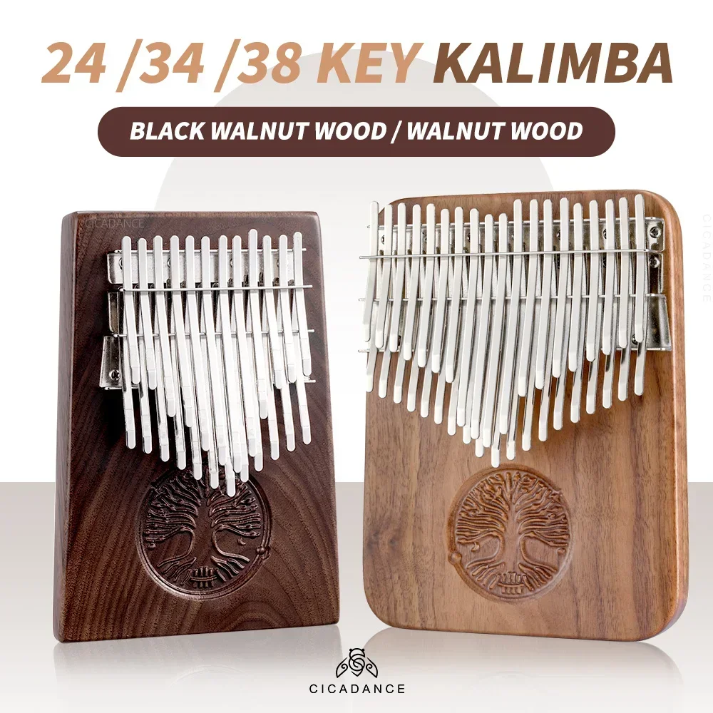

Chromatic Kalimba 24/34/38 Keys Thumb Piano B/C Key Professional Flat Board Calimba Keyboard Musical Instruments Christmas Gifts