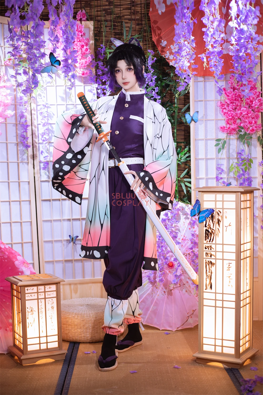 メンズウェア shinobu Shinobu Kocho V3 Demon Slayer Streetwear Zip Hoodie Jacket