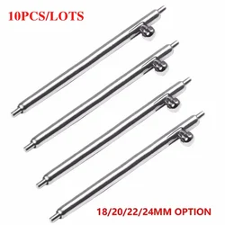 Quick Release Spring Bars Pins for Watch Strap Replacement - Set of 10 (Silver - 22mm - 10PCS)