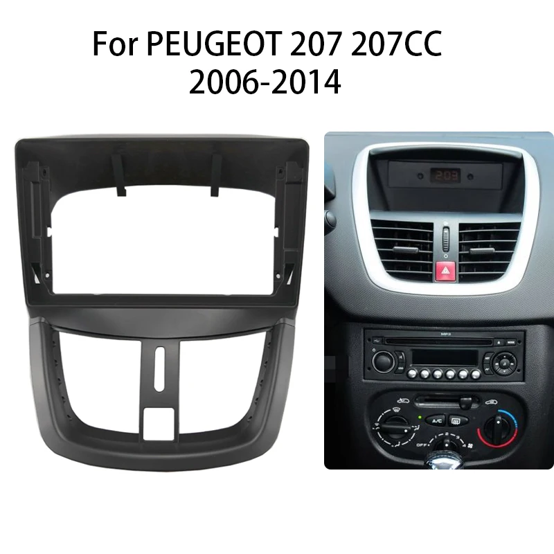 

Комплект рамы для автомобильного радио для PEUGEOT 207 207CC 2006-2014, автомобильная стереосистема, установка панели приборной панели, монтажный кабель, адаптер Canbus