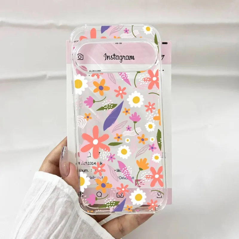 Luxury Daisy Sunflower Pattern Clear Soft TPU Phone Case Cover