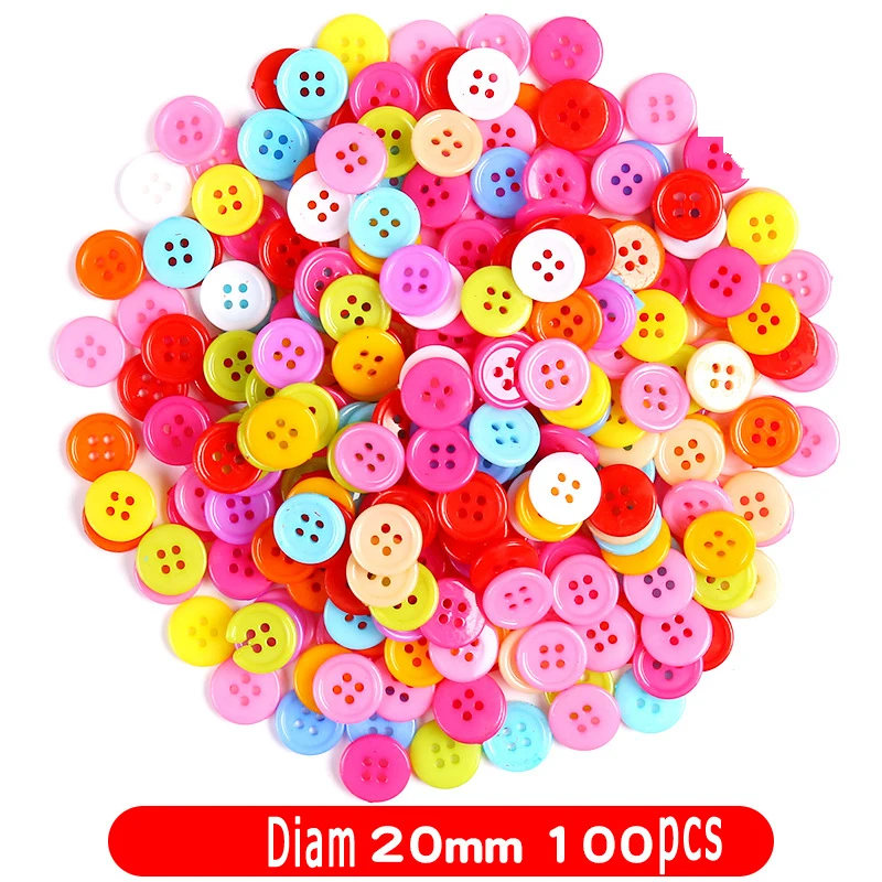 Trimming Shop Round Plastic Buttons 4 Holes for Sewing Clothing, Sewing  Crafts, Children's Handmade Decoration, Knitting, DIY Projects (15mm,  Clear, 100pcs) 