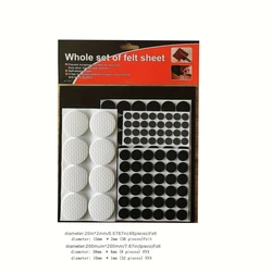 Premium 125 - Piece Felt Pad Set for Furniture - Protects Hardwood Floors & Metal Surfaces (Black)