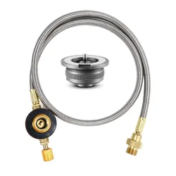 Portable Outdoor Camping Stove Gas Adapter (Tube and Adapter)