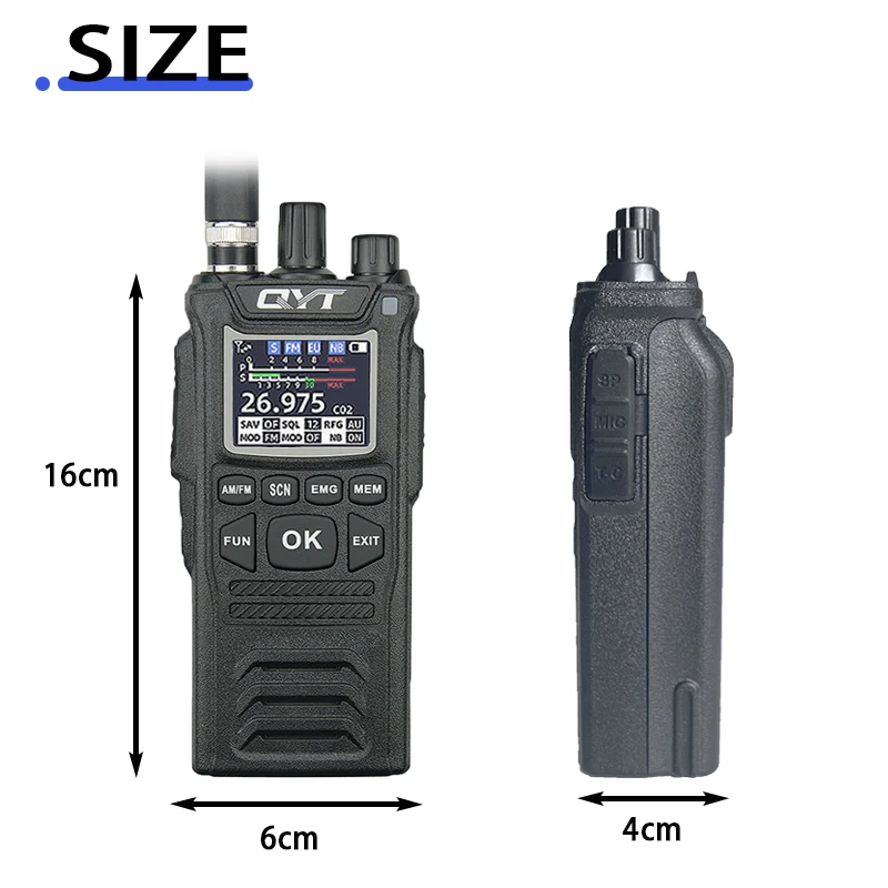 cheap walkie talkies QYT CB-58 Radio 4W 40 Channel AM/FM Standard Handheld Portable cb 58 CB Radio LED Display Screen Mode Citizen Band Walkie Talkie long range walkie talkies 50 miles