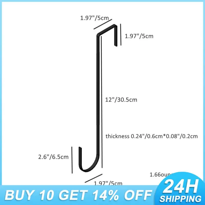 

Coat Racks Socks Hook 12/15 Inch Home Organization And Storage Door Hanger Floral Wreath Hanger For Christmas Easter Hook Iron