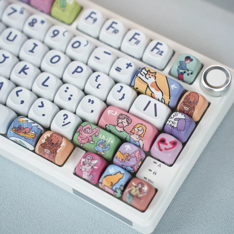 

Spray Oil Painting Key Cap MOA Profile 123 Key PBT Thermal Sublimation Small Set Wireless Mechanical Keyboard Gaming