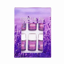 6 - Piece Pure Herbal Essential Oil Set for Aromatherapy and Relaxation (Lavender)