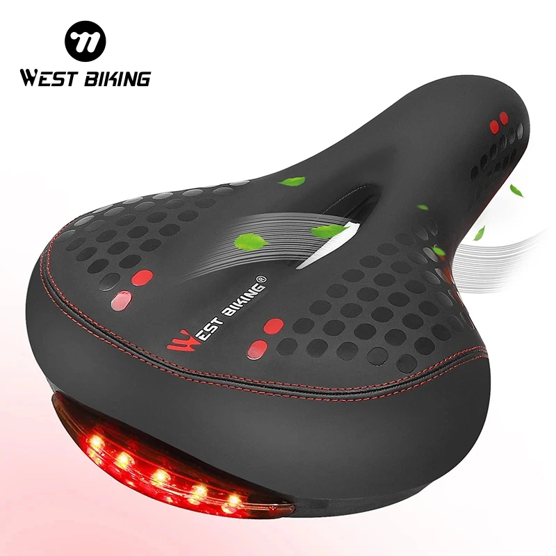 YOUNGDO Selle Velo Confortable, Selle Vélo Gel Ergonomique Avec Boule D' Amortisseur à Double Ressort, Siège De Vélo Pour Bicyclette VTT Vélos De Montagne Pliants