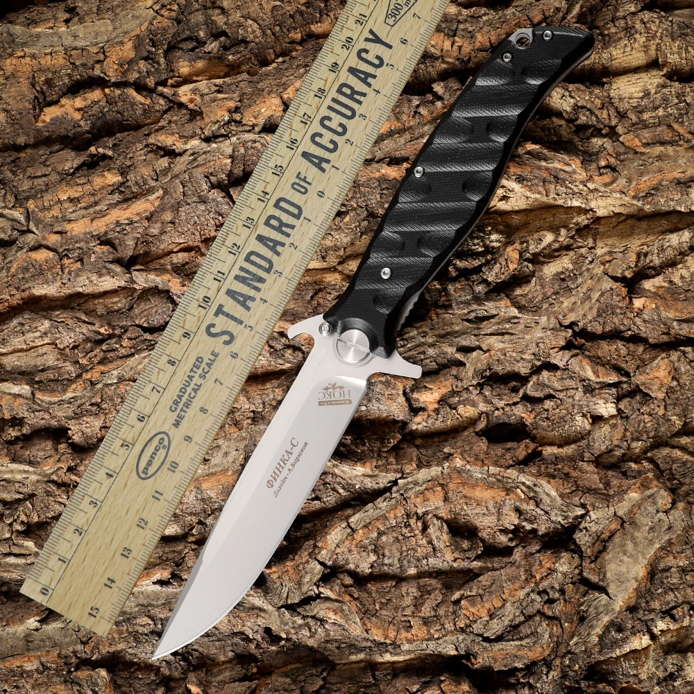 

HOCK D2 Steel Satin Blade Bearing G10 Handle Outdoor EDC Self Defense Multi-Tool Knife