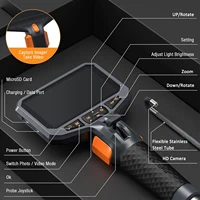 TESLONG TD450S 4.5Inch IPS Screen 1080p 5.5mm Lens Articulating Endoscope Camera 1m stainless steel Tube for car pipe 2