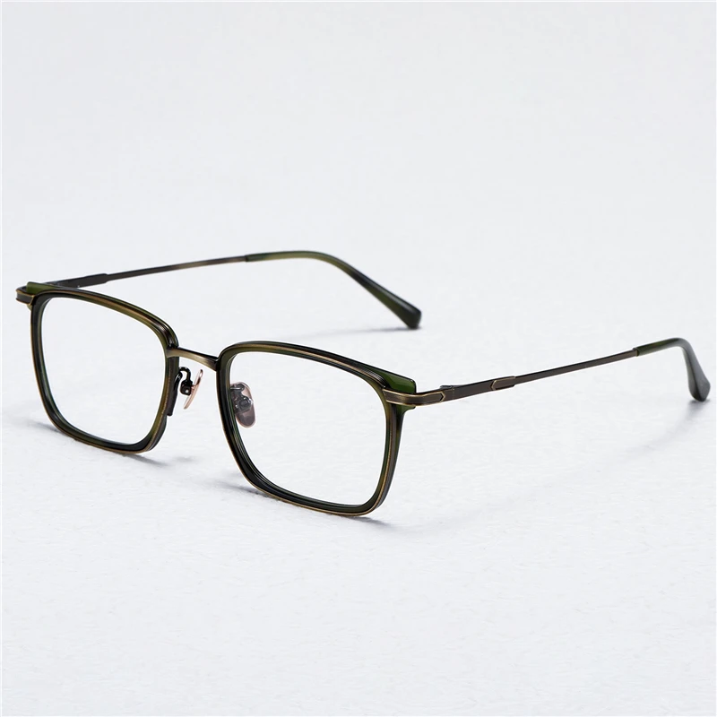 

Optical Eyeglasses For Men Women Retro Designer GMS-632TS Fashion Square Titanium Fiberglass Frames European and American Style