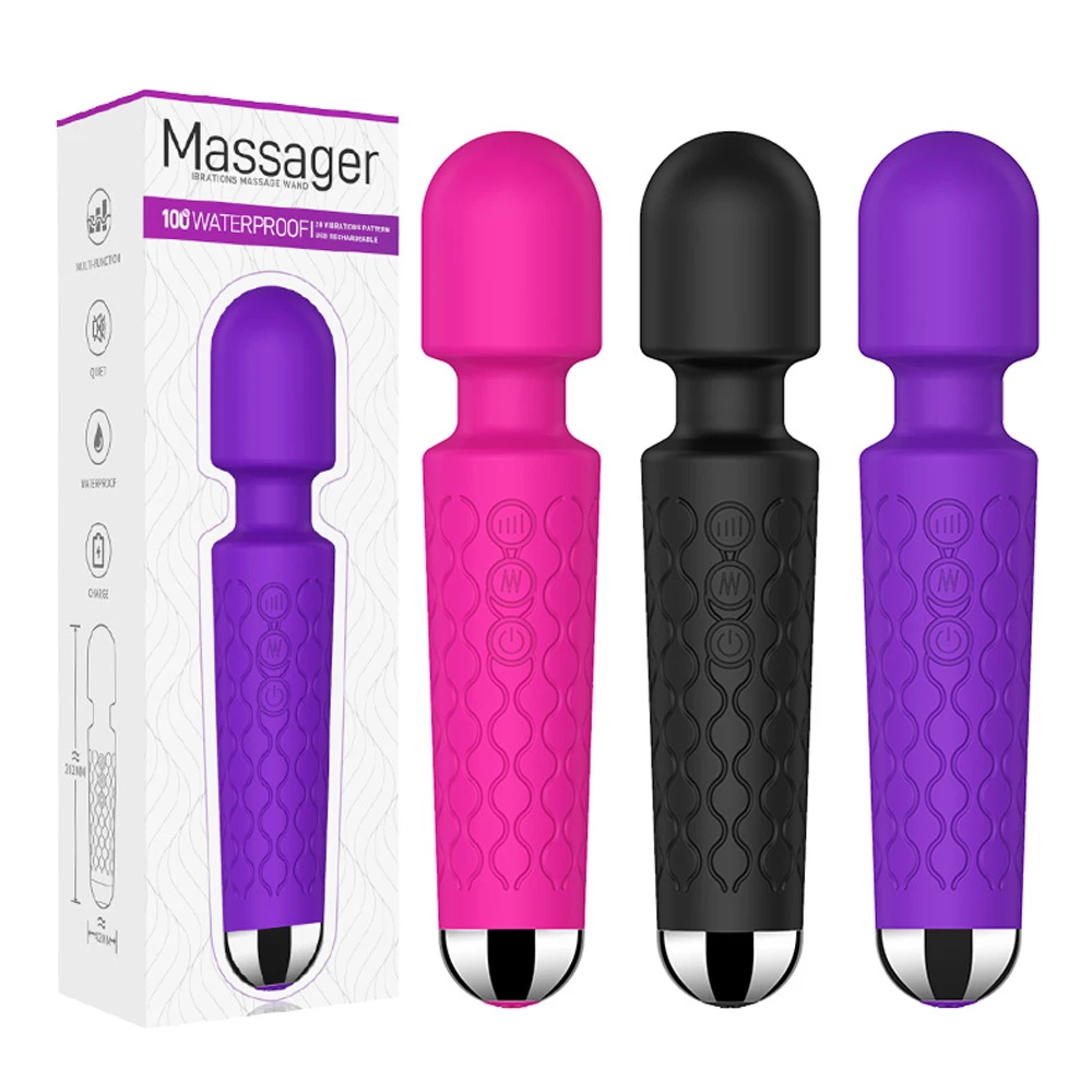 Handheld Back Massager 8 Powerful Speeds 20 Vibration Modes Neck Shoulder Back Body For Sport