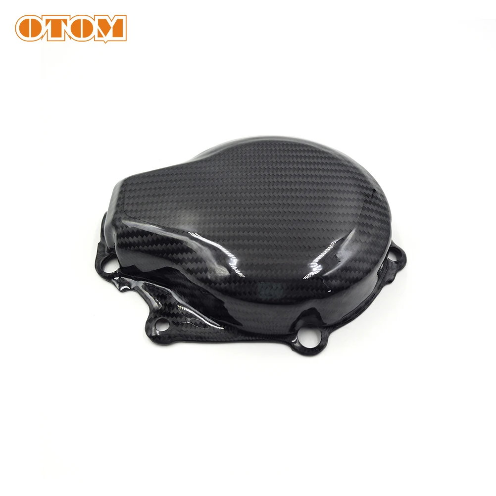 

OTOM Motorcycle Engine Carbon Fiber Ignition Cover Protector Guard Left Case For HUSQVARNA FE450 FE500 Motorcross Enduro Accesso