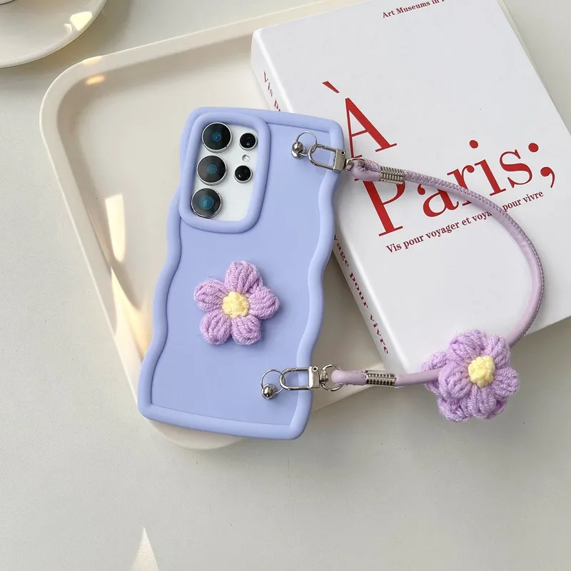 Furry Flower Rope Candy Wave Soft Phone Case