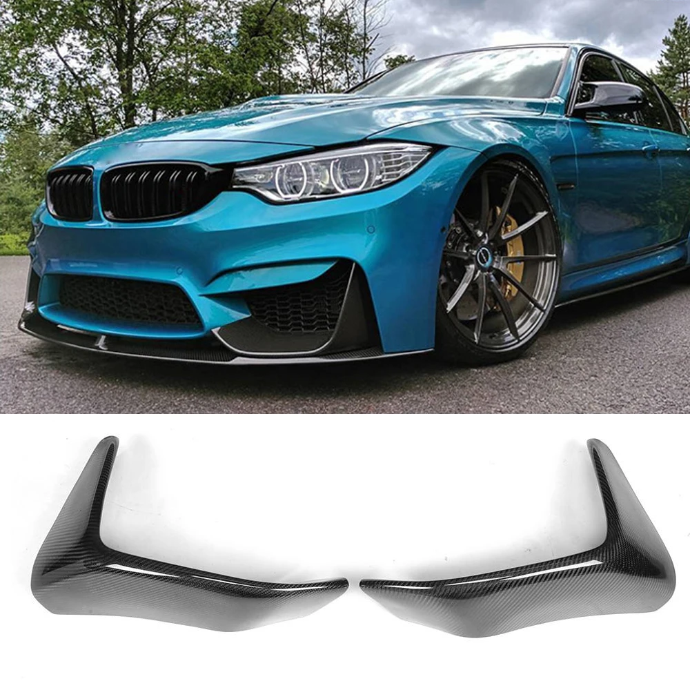 2PCS Front Bumper Lip Splitters Flap Cupwings For BMW 3Series F80 M3 4Series F82 F83 M4 2012-Splitters