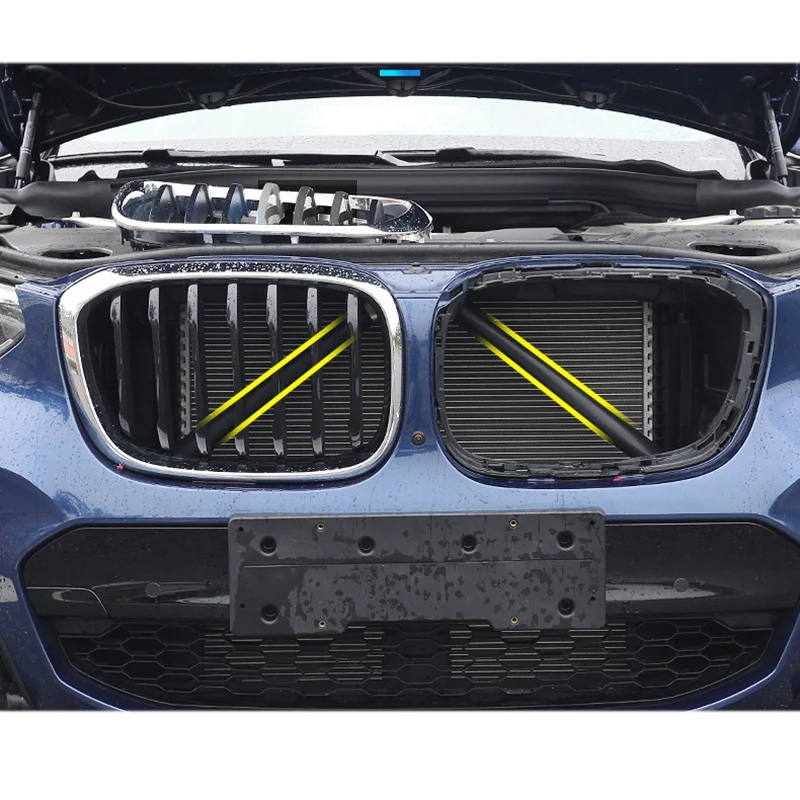 Frontgrill-Zierstreifen für BMW X3 G01 G08, Sport-Stil, Kühlergrill-Zierstreifen, Abdeckrahmen, Autodekorationen, Aufkleber, Schwarz – Detail 5