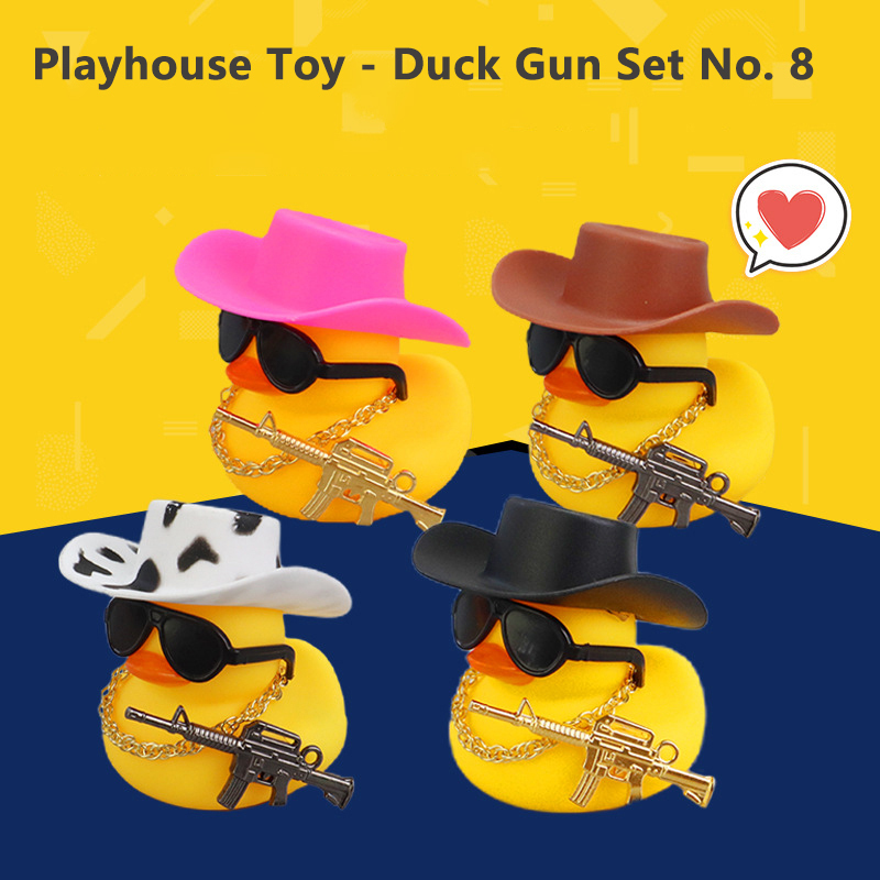 1pc Cute & Cool Duck Shaped Car Interior Decorative Accessory Cowboy Hat Duck Car Decoration