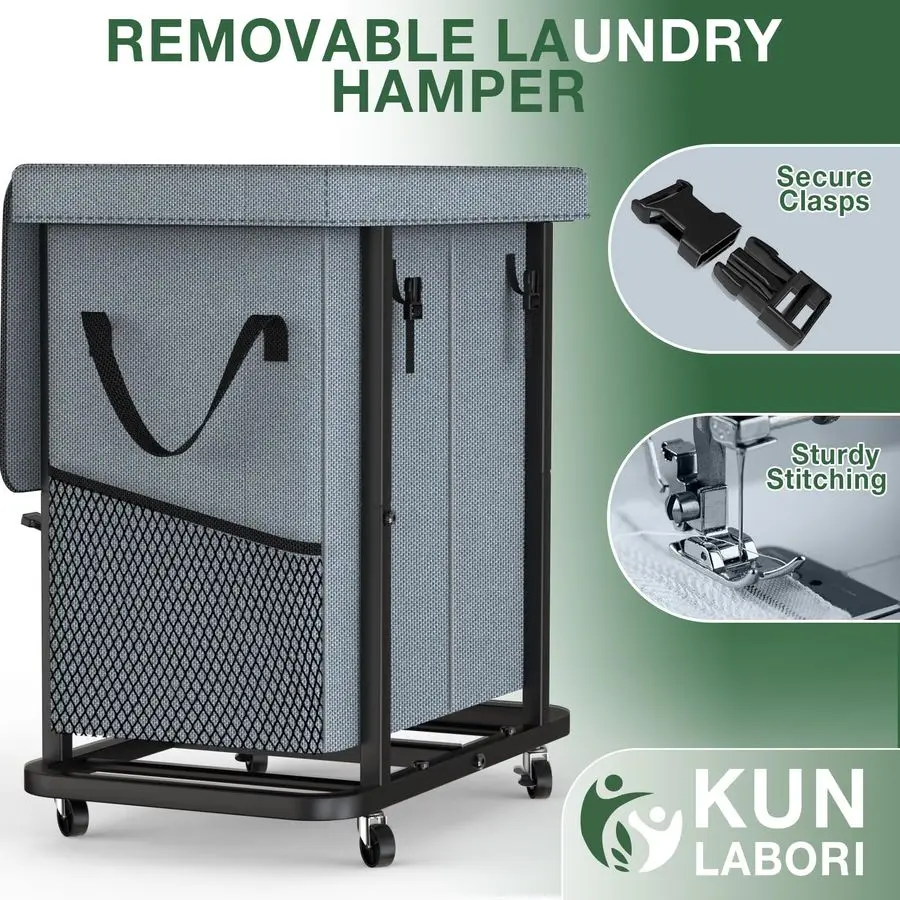 Tall laundry cart designed for easy loading