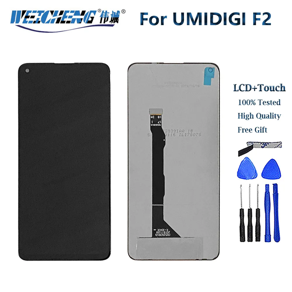 

6.53 inch 2340*1080 For UMIDIGI F2 LCD Display+Touch Screen 100% Original Tested LCD Digitizer Glass Panel Replacement For f2