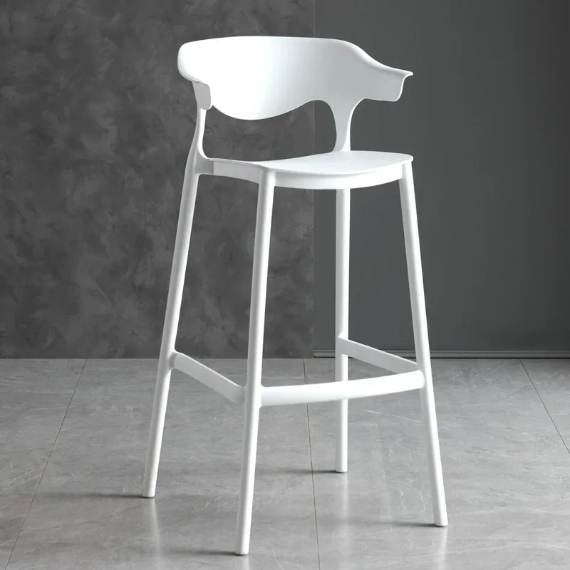 Bar Chairs Kitchen Plastic Bar Stools Ergonomic Restaurant Indoor Bar Ergonomic Chairs Outdoor Modern Backrest Chaise De High Furniture