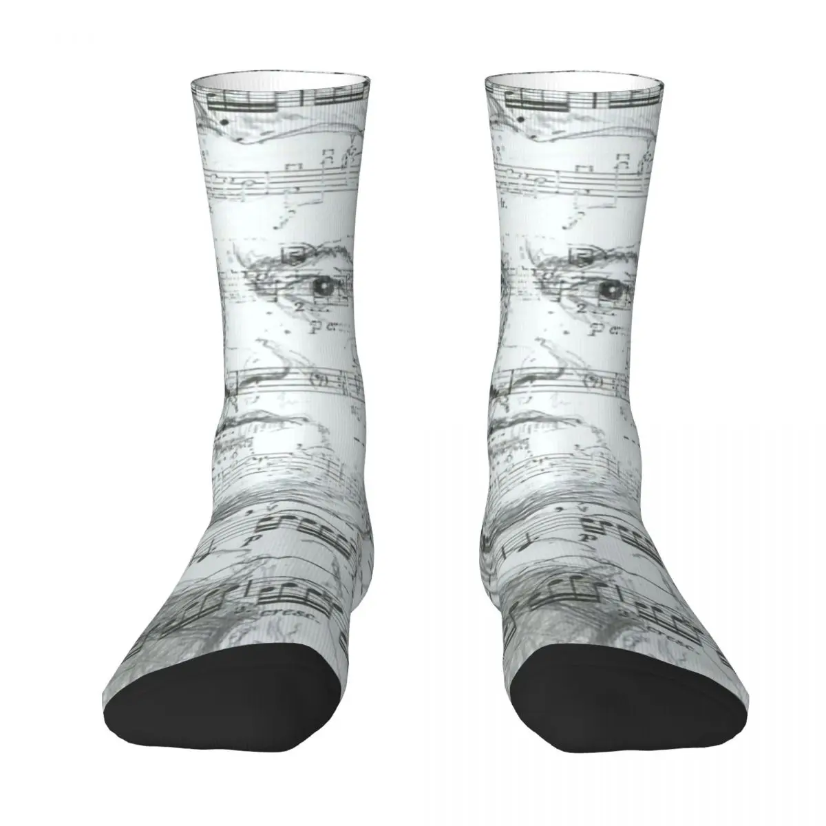 

Классические музыкальные носки Johann Bach новогодние спортивные чулки детские с принтом женские носки мужские