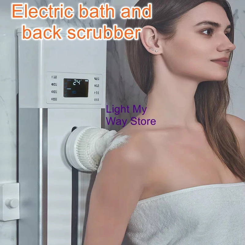 Automatic mud kneading machine, wall mounted electric shower brush, back rubbing device, soft hair lazy person scrubbing device