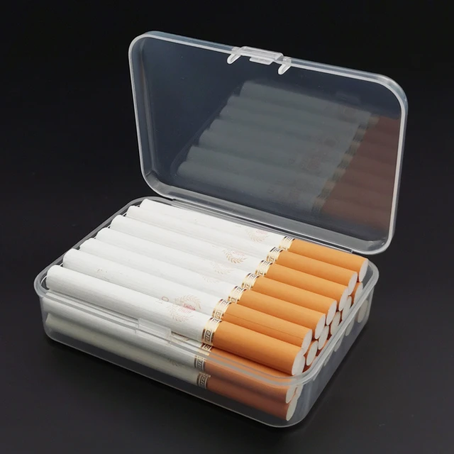 Caja De Cigarrillos Con Tapa Abierta, Pitilleras De Plástico Para