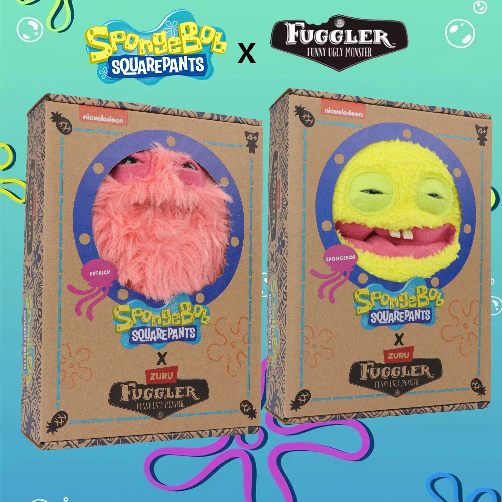 SpongeBob SquarePants Patrick Star\u200c wirh Fuggler Original Plush Doll Funny  Ugly Monster Co-branded Commemorative Collection Gif - AliExpress, image size:1000x1000