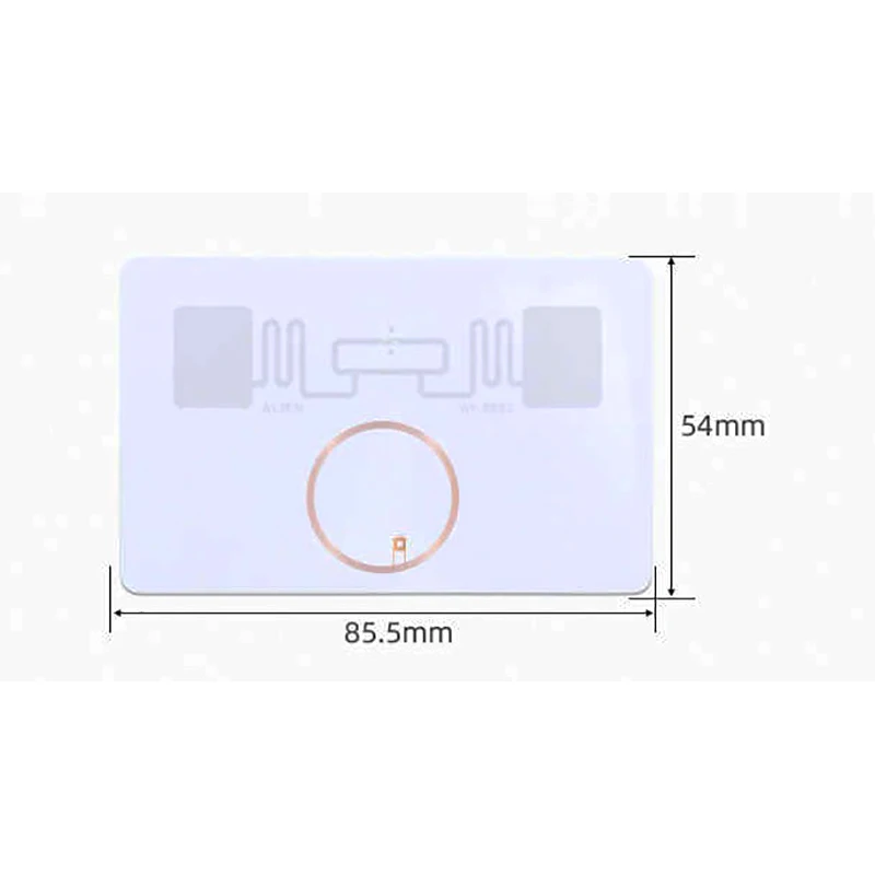 Enhanced UHF Double Frequency RFID PVC Card with Long Read Range
